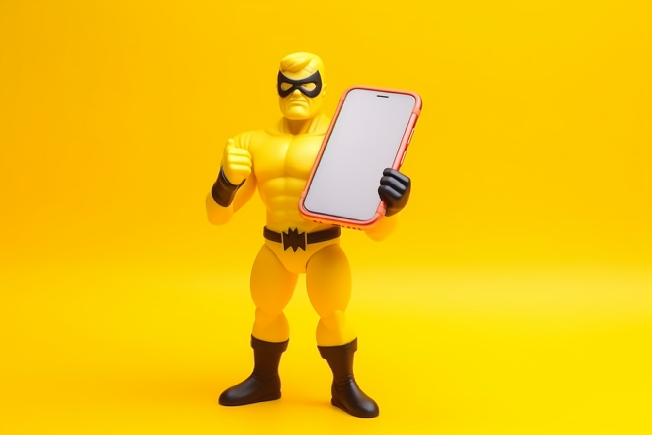Superhero holding a clipboard