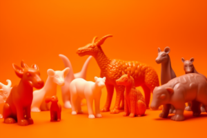 plastic-animals-at-a-business-conference