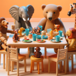 Hospitality Scene with Toy Animals